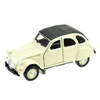 Modelauto Citroen 2CV creme/wit 1:36 - thumbnail