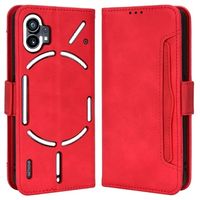 Cardholder Series Nothing Phone (1) Portemonnee Hoesje - Rood - thumbnail