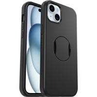 OtterBox OtterGrip Symmetry hoes voor iPhone 15 Plus/iPhone 14 Plus voor MagSafe, valbestendig, beschermhoes met ingebouwde grip, 3x getest volgens militaire standaard, Zwart