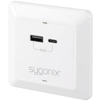 Sygonix SY-5251910 USB-laadbus Overspanningsbeveiliging, Met USB-C, Met USB-laaduitgang Wit - thumbnail