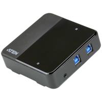 ATEN US3324 2 poorten USB 3.2 Gen 1-schakelaar (USB 3.0) Zwart - thumbnail