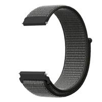 By Qubix - Sport Loop nylon bandje - Donkergroen met grijze band - Compatible met Garmin Vivoactive 6 / Vivoactive 5 / Vivoactive 3 - Compatible Garmin bandje - Bandbreedte: 20mm
