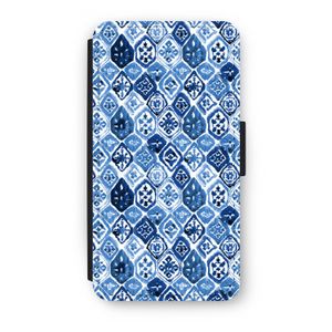 Blauw motief: iPhone X Flip Hoesje