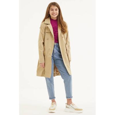 NoBell’ coat zomer Behip met ceintuur bruin