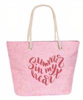 Fabrizio strandtas Summer In My Heart 41 liter polyester roze