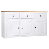 Dressoir Panama Range 135x40x80 cm massief grenenhout wit