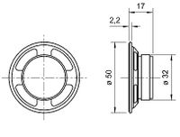 Visaton K 50 - 8 Ohm 2 inch 5 cm Mini-luidspreker 2 W 8 Ω Zwart Kunststof membraan, UV-bestendig - thumbnail