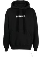 Bonsai hoodie en coton à logo imprimé - Noir