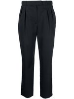 A.P.C. pantalon court à design plissé - Bleu