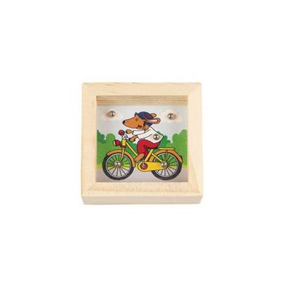 Goki behendigheidsspel fiets 6,5 x 6,5 cm hout geel/beige Goki behendigheidsspel fiets 6,5 x 6,5 cm hout geel/beige