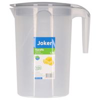 Schenkkan/waterkan - grijs - 1750 ML - kunststof - 10 x 20 x 22 cm   -