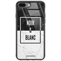iPhone 8 Plus/7 Plus glazen hardcase - Noir et blanc