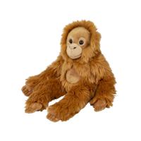 Nature Planet Orang Utan Aap - bruin/rood - 45 cm - pluche dieren knuffels - Apen - thumbnail