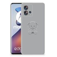 Motorola Edge 30 Fusion Telefoonhoesje met Naam Grijs Baby Olifant