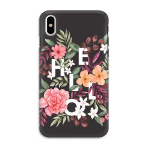 Hello in flowers: iPhone X Tough Case