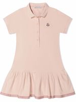 Moncler Enfant robe-polo à ourlet péplum - Rose