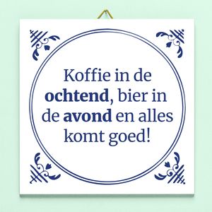 Tegeltje Koffie In De Ochtend