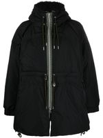 sacai parka zippée à design matelassé - Noir - thumbnail