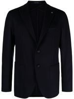 Tagliatore blazer en laine mélangée à simple boutonnage - Bleu