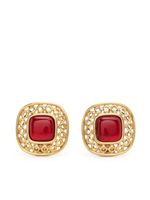 Givenchy Pre-Owned boucles d'oreilles clip serties de pierres rouges (années 1980)