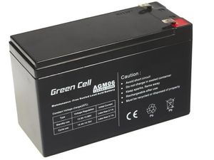 Green Cell AGM06 Loodaccu 12 V 9 Ah Loodvlies (AGM) (b x h x d) 151 x 95 x 65 mm Kabelschoen 6.35 mm Cyclusbestendig, Onderhoudsvrij