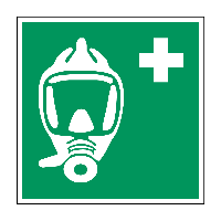 Ademhalingsapparaat voor noodevacuatie - 150 x 150 mm - Kunststof bord