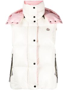 Moncler gilet matelassé Luzule à patch logo - Blanc