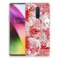 Silicone Back Case OnePlus 8 Angel Skull Rood