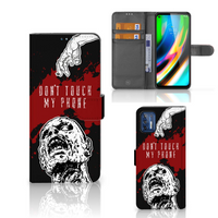 Motorola Moto G9 Plus Portemonnee Hoesje Zombie Blood - thumbnail