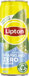 Lipton Ice Tea Zero frisdrank, sleek blik van 33 cl, pak van 24 stuks