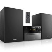 Philips M4505/12 Stereo-installatie met Bluetooth, Microsysteem (DAB+/FM Radio, MP3-CD, 60 W, Audio-ingang, USB-poort voor Opladen, Basreflex-luidsprekers, Digital Sound Control)