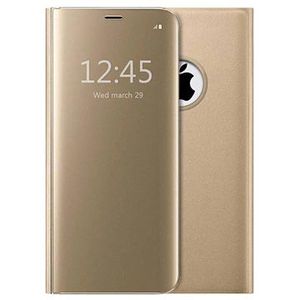 Luxury Series Mirror View iPhone 7 Plus / 8 Plus Flip Case - Goud