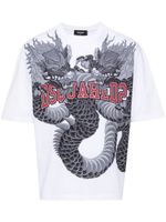 DSQUARED2 t-shirt en coton à imprimé graphique - Blanc - thumbnail