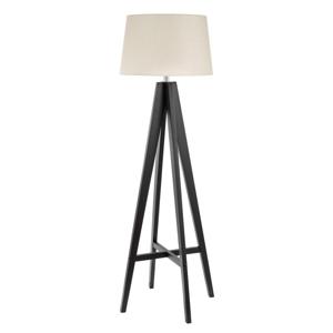 Searchlight Landelijke vloerlamp Easel 148cm zwart met taupe EU3540BR