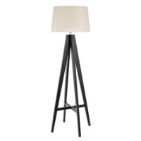 Searchlight Landelijke vloerlamp Easel 148cm zwart met taupe EU3540BR - thumbnail