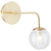 Brilliant Gouden wandlamp Gitse rond 99906/18 - thumbnail