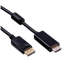 Akyga AK-AV-05 video kabel adapter 1,8 m HDMI Type A (Standaard) DisplayPort Zwart, Goud - thumbnail