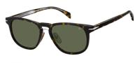 David Beckham zonnebril 7040/F/S heren cat. 3 rond bruin/groen