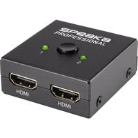 SpeaKa Professional SP-7141056 2 poorten HDMI-switch UHD 4K @ 60 Hz - thumbnail