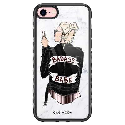 iPhone 8/7 glazen hardcase - Badass babe