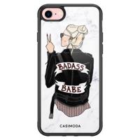 iPhone 8/7 glazen hardcase - Badass babe