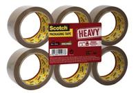 Scotch verpakkingsplakband Heavy, ft 50 mm x 66 m, bruin, pak van 6 stuks