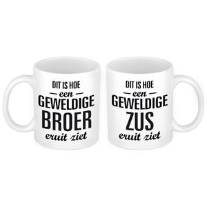 Geweldige broer en zus mok - Cadeau Broer en Zus