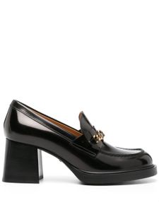 Tod's escarpins en cuir à plaque logo 65 mm - Noir