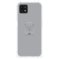 OPPO A53 5G | A73 5G Stevig Bumper Hoesje Grijs Baby Olifant - thumbnail