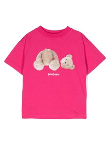 Palm Angels Kids t-shirt en coton à logo imprimé - Rose