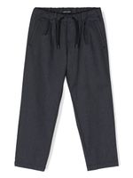 Emporio Armani Kids pantalon droit à lien de resserrage - Bleu