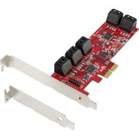 Renkforce RF-2748532 10 poorten SATA-controller PCIe x4 Geschikt voor: SATA SSD Incl. Low-Profile slotplaat - thumbnail