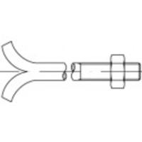 TOOLCRAFT 108092 Fundatie einden M10 120 mm Buitenzeskant DIN 529 Staal Galvanisch verzinkt 25 stuk(s)