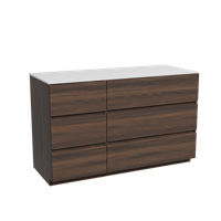 Storke Edge staand badmeubel 130 x 52 cm notenhout met Tavola enkel of dubbel wastafelblad in solid surface mat wit - thumbnail